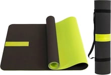 G5 HT SPORT Tapis de fitness | Tapis de yoga en TPE antidérapant écologique et durable [183 x 61 cm, épaisseur 0,6 cm] | Idéal pour yoga, pilates, étirement, entraînements | avec bandoulière (vert