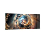 Impression sur Verre 100x40cm Tableaux Image Photo Univers Cosmos Galaxie