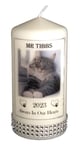 Personalised Cat memorial Photo candle Keepsake much loved pet  Cellini candles