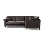 Habitat Lomond Right Hand Corner Sofa - Grey Dark Leg Slate 4 Seater