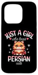 Coque pour iPhone 15 Pro Fille Qui Aime Les Chats Persans Adore Chat Persan