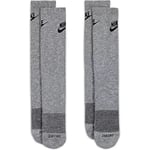 NIKE DH3778-073 U NK EVERYDAY PLUS CUSH CREW Socks Unisex Adult PARTICLE GREY/BLACK Size L