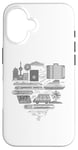 Coque pour iPhone 16 voyager en train, avion, bateau, camping-car, carte du monde