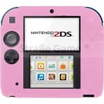 Housse etui protection silicone pour Nintendo 2 DS 2DS - anti choc / rayures - Rose