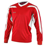 Mitre Frequency Maillot de Football Mixte Adulte, Écarlate/Blanc, FR : S (Taille Fabricant : S/M)