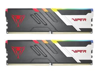 Patriot Viper Venom Rgb Ddr5 Series - Ddr5 - Sats - 64 Gb: 2 X 32 Gb - Dimm 288-Pin - 5600 Mhz / Pc5-44800 - Cl40 - 1.35 V - Ej Buffrad - On-Die Ecc - Mattsvart, Silver, Röd