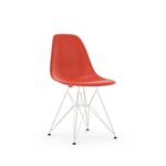 Vitra Eames Plastic Side Chair RE DSR stol 03 poppy red-white