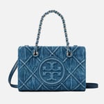 Tory Burch Fleming Harlequin Denim Mini Tote Bag