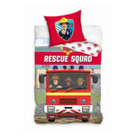 Fireman Sam Single Duvet Cover Set EU Size Kids Bedding Rescue Squad 2in1 Design