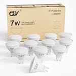 GY Ampoule LED GU5.3 12V MR16, 7W équivalent 60W 530LM 2700K Blanc Chaud, 120 ° Angle de Faisceau, Non Dimmable, Lot de 12