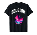 Belgium Aurora Borealis Northern Lights Vacation Souvenir T-Shirt