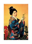 Wee Blue Coo Ad Mitsukoshi Store Osaka Japan Geisha Vintage Wall Art Print