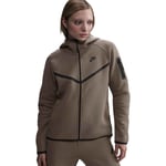 Nike Hettegenser Tech Fleece Fz Windrunner - Brun/sort Dame, størrelse Medium