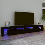 TV-taso LED-valoilla musta 260x36,5x40 cm