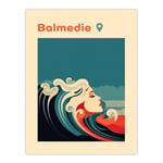 The Seaside Calls Balmedie Beach Scotland UK Modern Woman of the Waves Sea Siren Ocean Unframed Wall Art Print Poster Home Decor Premium