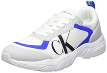 Calvin Klein Jeans Baskets De Running Homme Retro Tennis Mesh Chaussures De Sport, Blanc (White/Blue), 44