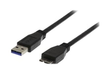 DELTACO USB3-005 - USB-kabel - USB Type A til Micro-USB Type B - 50 cm