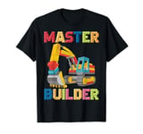 Master Builder Toys For Kids Men Building Blocks Excavator T-Shirt