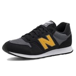 New Balance Men's 500 Sneaker, Black, 7.5 UK