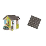 Maison Garden House - Cabane de Jardin Enfant - Thème Jardinage - 3 Outils de Jardin & Set De 6 Dalles (45x45 cm par pièce) - Accessoire de Maison Smoby - Créer Un Plancher - Clipsage Rapide