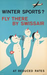 AIRLINES SWISSAIR WINTER SPORTS Rkjs - POSTER HQ 80x120cm d'une AFFICHE VINTAGE