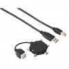 HAMA Hama Kabel USB A-B Inkl 5x Adapter Svart 0.5m 00074218