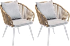 Fauteuil En Résine Tissée Et Aluminium Maldives (Lot De 2)