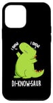 Coque pour iPhone 12 mini Jeu de mots drôle de dinosaure Di-know-saur