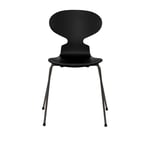 Fritz Hansen - 3101 Myran 4 ben, Lackad, Svart, Underrede Warm Graphite - Matstolar - Arne Jacobsen - Svart - Metall/Trä