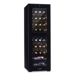 Wine Cooler Drinks Fridge 2 Zone Refrigerator Bar Chiller 39 Bottles LED Touch