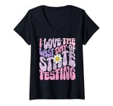 Womens I Love The Last Day Of State Testing Test Day Exam V-Neck T-Shirt