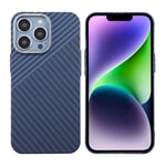 iPhone 13 Pro Kevlar Carbon Fiber Phone Case (Blue+Grey)