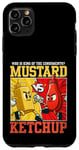 Coque pour iPhone 11 Pro Max Graphique de combat moutarde contre ketchup King of the Condiments