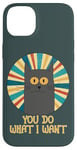 Coque pour iPhone 14 Plus You Do What I Want Retro Cat With Yellow Eyes