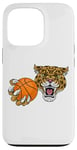 Coque pour iPhone 13 Pro Ballon de basket Jaguar Leopard Cheetah Panther