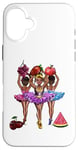 Coque pour iPhone 16 Plus Ballerine afro-américaine ballet 008- fille noire cheveux afro