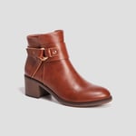 LH - bottines à talons carrés marron femme