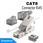 Connecteurs RJ45 Cat8 Cat7 CatsnapConnectors,sans outil en métal,prise de terminaison facile,2000MHz,câble LAN 40G,22AWG-24AWG,prise Ethernet réutilisable - Type CAT8 Connector