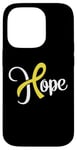 Coque pour iPhone 14 Pro Sarcomes osseux ou sarcome des os Hope (courage) ruban jaune