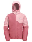 Jack Wolfskin Turbulence Hooded JKT K Veste Softshell, Soft Pink, 140 Unisex Kinder