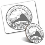 Mouse Mat & Coaster Set - BW - Rio de Janeiro Brazil Travel  #40455