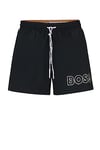 BOSS Mens Mooneye Quick-drying swim shorts with outline logo