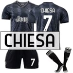 2022-2023 Nya Juventus Fotbollströja Kits Vuxen fotbollströja T-shirt shorts kostym CHIESA 7 XL