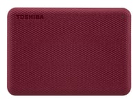 Toshiba Canvio Advance - Hårddisk - 1 Tb - Extern (Bärbar) - 2,5" - Usb 3.2 Gen 1 - Röd