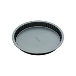 Judge JB20 Non-Stick 10" Round Flan Tin with Loose Base and Fluted Sides, Dishwasher Safe 24cm x 3 cm - 5 Year Non-Stick Warranty