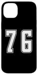 Coque pour iPhone 14 Plus Blanc Numéro 76 Équipe Junior Sports Uniforme Numéroté