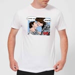 Star Wars Leia Han Solo Love Men's T-Shirt - White - S - Blanc