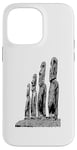 Coque pour iPhone 14 Pro Max Statue de Moai de l'île de Pâques Monolithe Mystery