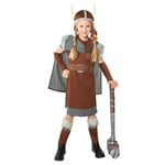 amscan 9916893 Girls World Book Day Viking Warrior Queen Kids Fancy Dress Costume (Age 3-4 Years)