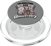 8th Wedding Anniversary Celebrating 8 Years Matching Gift PopSockets PopGrip for MagSafe